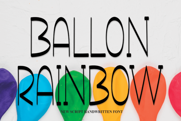 Ballon Rainbow Font for Creative Makers