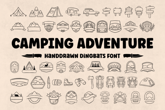 Camping Adventure Font for Branding