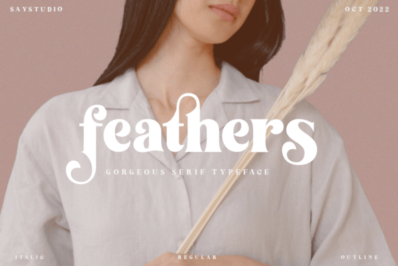Feathers Font: Modern Serif for Digital Design