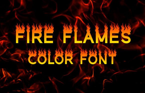 Fire Flames Font for Web Design