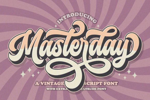 Masterday Font: Retro Script for Editorial Design