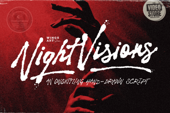 Night Visions Font for Creative Makers
