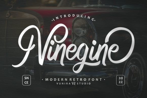 Ninegine Font: Elegant Script for Creative Projects